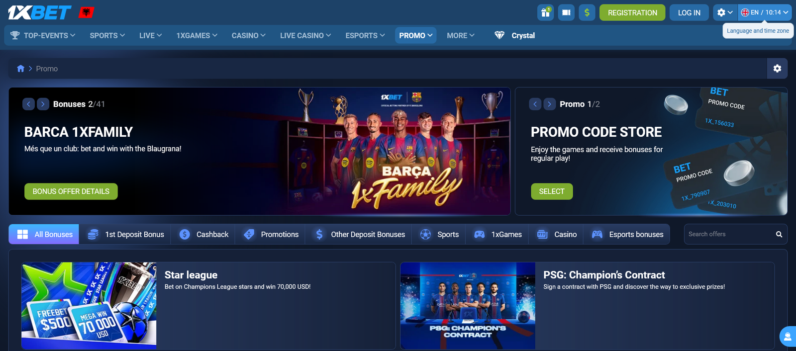 1xBet bonus a promo ponuka