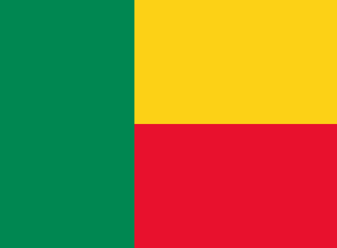 Drapeau et visuel pays Bénin
