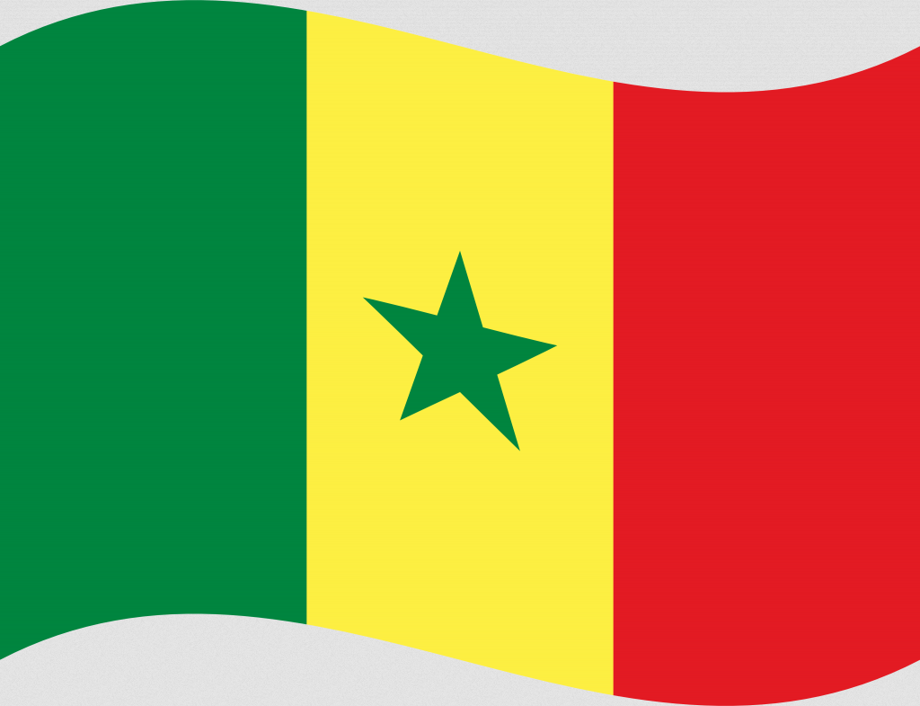 Drapeau et visuel pays Sénégal